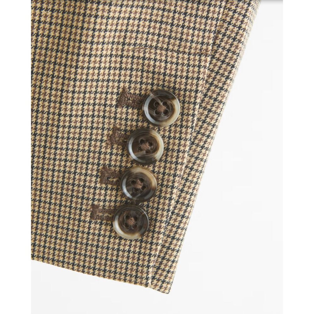 Abercrombie & Fitch Short Menswear Blazer in Brown Plaid NWT - Picture 7 of 13